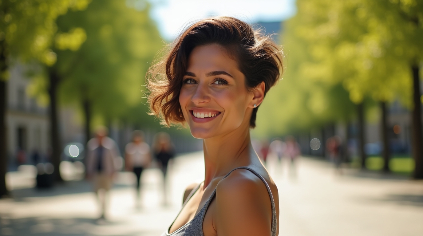 Coupe de cheveux boule courte